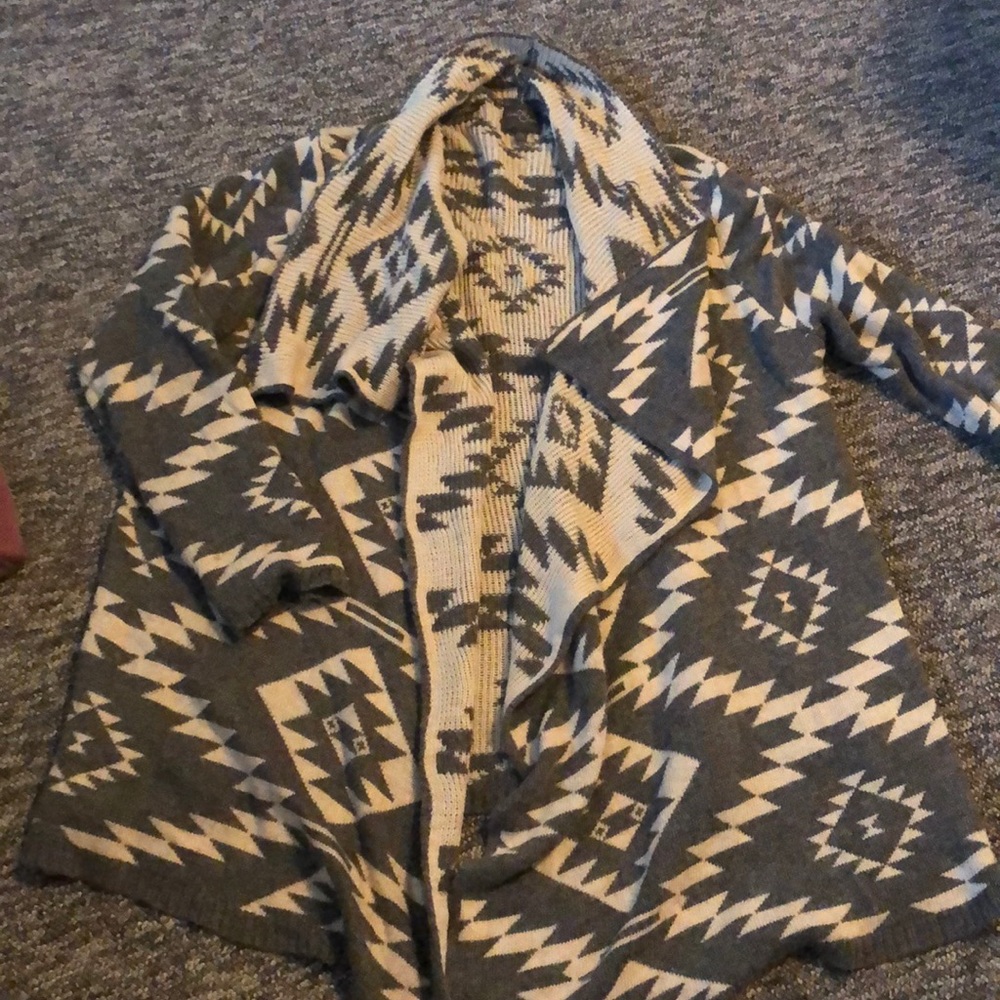 Aztec print cardigan